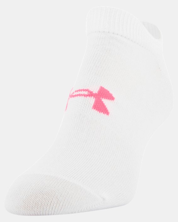 Women's UA Essential No Show – 6-Pack Socks, White, pdpMainDesktop image number 2